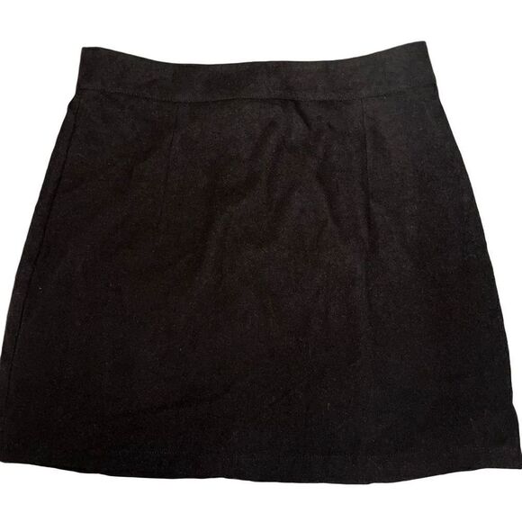Boutique black a-line suede like mini skirt medium NWT - Picture 3 of 7